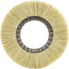 Brush Research Mfg. - 8" OD, 2" Arbor Hole, Crimped Carbon Wheel Brush - 1-1/8" Face Width, 1-3/4" Trim Length, 6,000 RPM - Strong Tooling