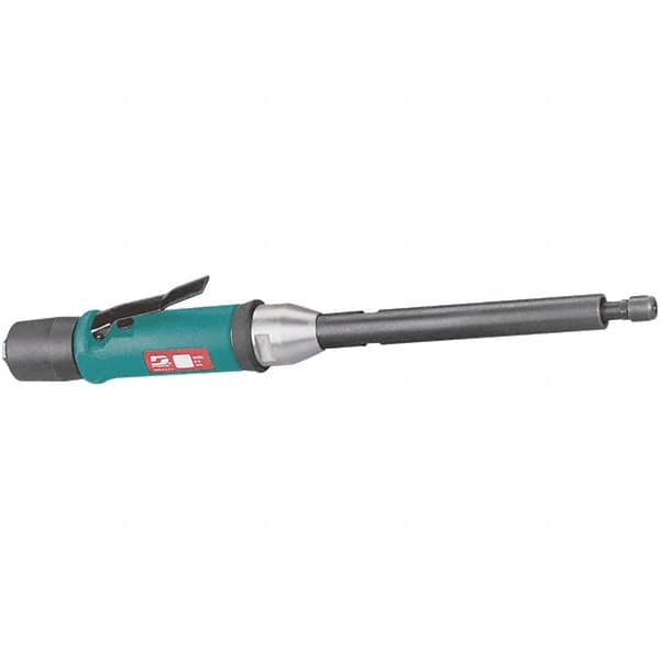 Dynabrade - 1/4" Collet, Straight Handle, Air Extended Length Die Grinder - 20,000 RPM, Rear Exhaust, 31 CFM, 0.5 hp, 90 psi, 1/4 NPT Inlet - Strong Tooling