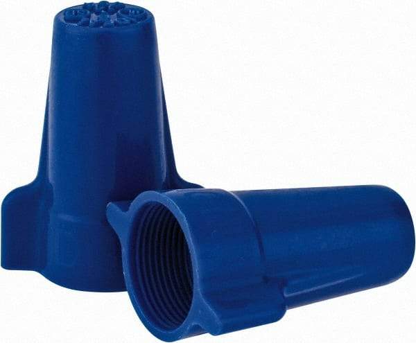 Ideal - 3, 12 to 1, 6 + 2, 8 AWG, 600 Volt, Flame Retardant, Wing Twist on Wire Connector - Blue, 221°F - Strong Tooling