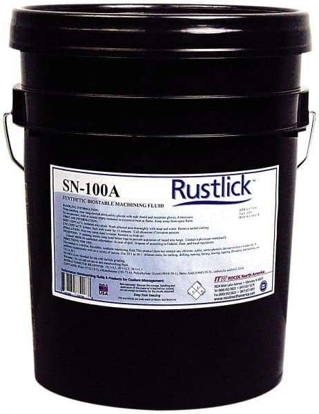 Rustlick - Rustlick SN-100A, 5 Gal Pail Cutting & Grinding Fluid - Synthetic, For Machining, Sawing - Strong Tooling