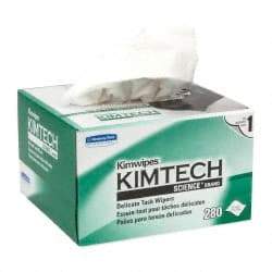 Kimtech - Dry Clean Room/Lab/Critical Task Wipes - Pop-Up, 8-3/8" x 4-3/8" Sheet Size, White - Strong Tooling