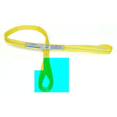 Slings & Tiedowns (Load-Rated); Sling Type: Eye & Eye; Length (Feet): 8; Vertical Capacity (Lb.): 1600; Choker Capacity (Lb.): 1200; Width (Inch): 1; Basket Capacity (Lb.): 3200; Eye Type: Twisted Eye; Sling Material: Polyester; Sling Width: 1 in; Eye Len