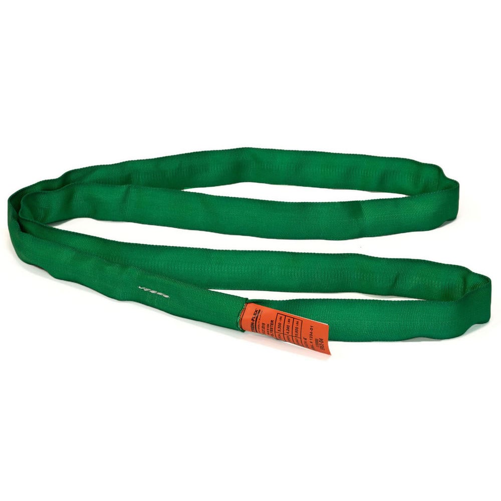 Slings & Tiedowns (Load-Rated); Sling Type: Round; Length (Feet): 3; Vertical Capacity (Lb.): 5300; Choker Capacity (Lb.): 4240; Basket Capacity (Lb.): 10600; Eye Type: No Eye; Sling Material: Polyester; Sling Width: 1.8 in; Sling Diameter: 0.9 in; Maximu