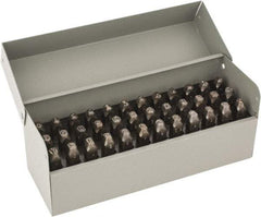 C.H. Hanson - 36 Piece, 3/16" Character Steel Stamp Set - Letters & Figures, Low Stress Round Face Full - Strong Tooling