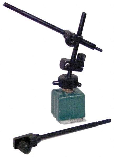 Fowler - Fine Adjustment Indicator Positioner & Holder with Base - Rectangular Base, 1-5/16" Base Height, 1-1/4" Base Length, 1-1/4" Base Width - Strong Tooling