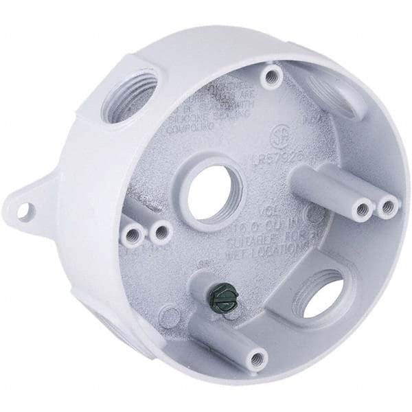 Hubbell-Raco - 5-1/4 x 4.203 x 1-5/8" Aluminum Round Weather Resistant Outlet Box - Strong Tooling