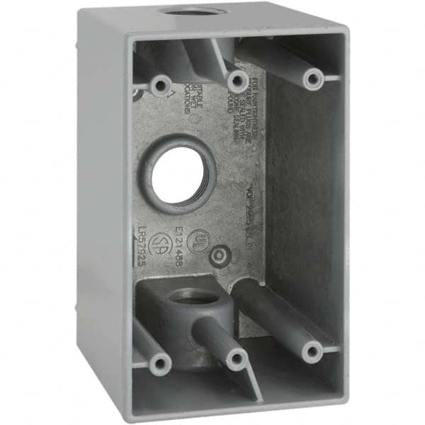 Hubbell-Raco - 4.56 x 2.811 x 2.807" Aluminum Rectangular Weather Resistant Outlet Box - Strong Tooling