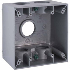 Hubbell-Raco - 4-1/2 x 4-1/2 x 2-5/8" Aluminum Square Weather Resistant Outlet Box - Strong Tooling