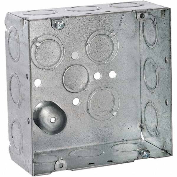 Hubbell-Raco - 4.69 x 4.688 x 2.188" Steel Square Device Box - Strong Tooling