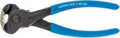 Channellock - 6" OAL, End Cutting Pliers - 11/32" Jaw Length x 1-3/8" Jaw Width, Plastic Dipped Handle - Strong Tooling