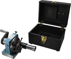 Harig - 5C Compatible, 24 Increment, Horizontal Combination V-Block & Collet Indexer - 3" High Center, 1" Max Collet Capacity, 4" Wide x 3-1/2" Deep Base, 5-5/8" Overall Height, Manual & Motorized Operation - Strong Tooling