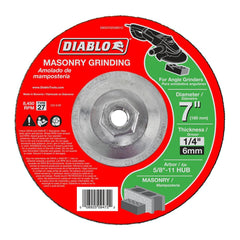 Cutoff Wheels; Wheel Type Number: Type 27; Wheel Diameter (Inch): 7; Wheel Thickness (Inch): 1/4; Hole Size: 5/8; Abrasive Material: Premium Silicone Carbide Blend; Maximum Rpm: 8450.000; Hole Shape: Round; Wheel Color: Red; Hole Thread Size: 5/8-11