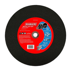 Cutoff Wheels; Wheel Type Number: Type 1; Wheel Diameter (Inch): 12; Wheel Thickness (Inch): 1/8; Hole Size: 1; Abrasive Material: Premium Aluminum Oxide Blend; Maximum Rpm: 6350.000; Hole Shape: Round; Wheel Color: Black