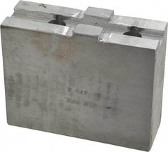 H & R Manufacturing - Tongue & Groove Attachment, Square Soft Lathe Chuck Jaw - Aluminum, 2.12" Btw Mount Hole Ctrs, 4-1/4" Long x 1-1/2" Wide x 3-3/8" High, 1/2" Groove - Strong Tooling