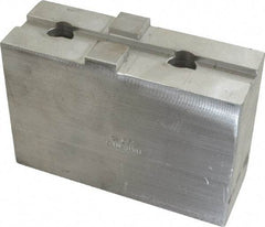 H & R Manufacturing - Tongue & Groove Attachment, Square Soft Lathe Chuck Jaw - Aluminum, 3" Btw Mount Hole Ctrs, 5-5/8" Long x 2" Wide x 3-3/16" High, 1/2" Groove - Strong Tooling