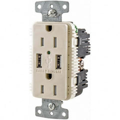 Hubbell Wiring Device-Kellems - USB Receptacles Number of USB Ports: 2 Number of Receptacles: 2 - Strong Tooling