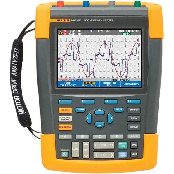 Fluke - 3 Phase, 1,000 VAC, 0.01 to 400 Amp Capability, 500 Hz Calibration, VGA Display Power Meter - ±(3% + 10 Counts) Excluding Current Clamp Current Accuracy, ±(3% + 10 Counts) Voltage Accuracy - Strong Tooling