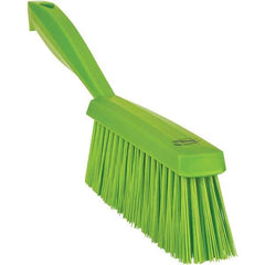 Vikan - 14" OAL, Polyester Staple Set Bench Brush - 2" Bristle Length, 6-3/8" Long Head, Straight Polypropylene Handle, Lime Green - Strong Tooling