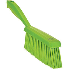 Vikan - 14" OAL, Polyester Staple Set Bench Brush - 2" Bristle Length, 6-3/8" Long Head, Straight Polypropylene Handle, Lime Green - Strong Tooling