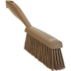 Vikan - 14" OAL, Polyester Staple Set Bench Brush - 2" Bristle Length, 6-3/8" Long Head, Straight Polypropylene Handle, Brown - Strong Tooling