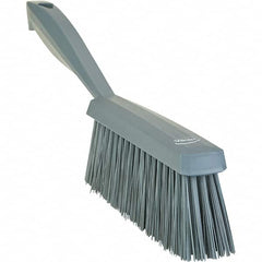 Vikan - 14" OAL, Polyester Staple Set Bench Brush - 2" Bristle Length, 6-3/8" Long Head, Straight Polypropylene Handle, Gray - Strong Tooling