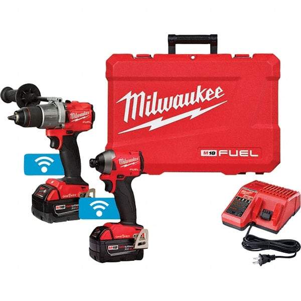 Milwaukee Tool - 18 Volt Cordless Tool Combination Kit - Includes 1/2" Drill/Driver & 1/4" Impact Driver, Lithium-Ion Battery Included - Strong Tooling