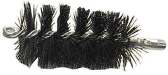 Schaefer Brush - 5" Brush Length, 3-1/4" Diam, Nylon Single Stem, Single Spiral Tube Brush - 7-1/4" Long, Nylon, 1/4" NPSM Male Connection - Strong Tooling