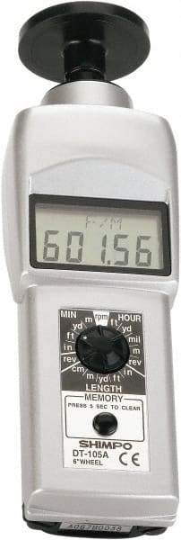 Lenox - Contact Tachometer - 7 Inch Long x 2.4 Inch Wide x 1.8 Inch Meter Thick, 0.1 to 25,000 RPM Measurement - Strong Tooling