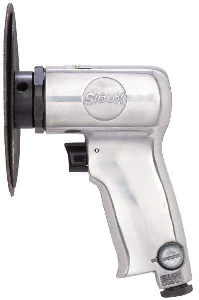 Sioux Tools - 4-1/2" Max Disc, 14,000 RPM, Pneumatic Handheld Disc Sander - 12 CFM, 1/4 NPT Inlet, 0.63 hp, 90 psi - Strong Tooling