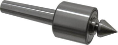 Riten - MT3 Taper Shank, 2-1/8" Head Diam Live Center - 5,000 Max RPM, 2" Head Length, 1" Point Diam, 1/4" Point Len, 350 Lb Max Workpc, 2" OAL, Male Point - Strong Tooling