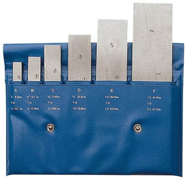 PEC Tools - 3/8 to 2-1/4 Inch Adjustable Parallel Set - Includes Vinyl Pouch, 6 Pieces - Strong Tooling