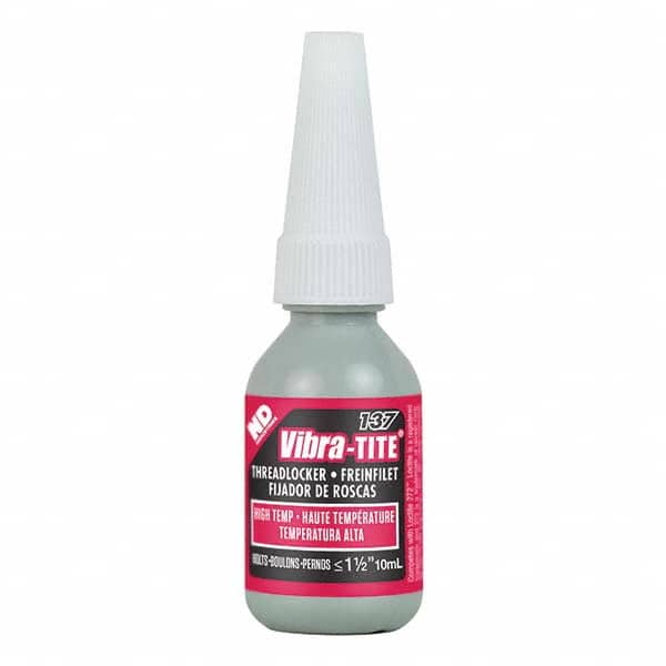 Vibra-Tite - 10 mL Bottle, Red, High Temp/High Strength Threadlocker - Strong Tooling