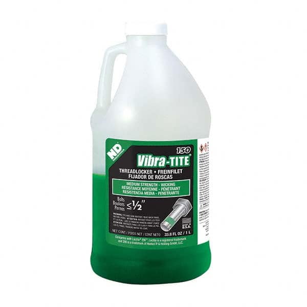 Vibra-Tite - 1 L Jug, Green, Medium Strength - Wicking Grade Threadlocker - Strong Tooling