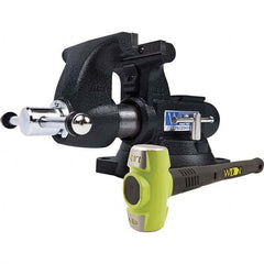 Wilton - 5-1/2" Jaw Width x 5" Jaw Opening, 3-3/4" Throat Depth, Bench & Pipe Combination Vise - Strong Tooling