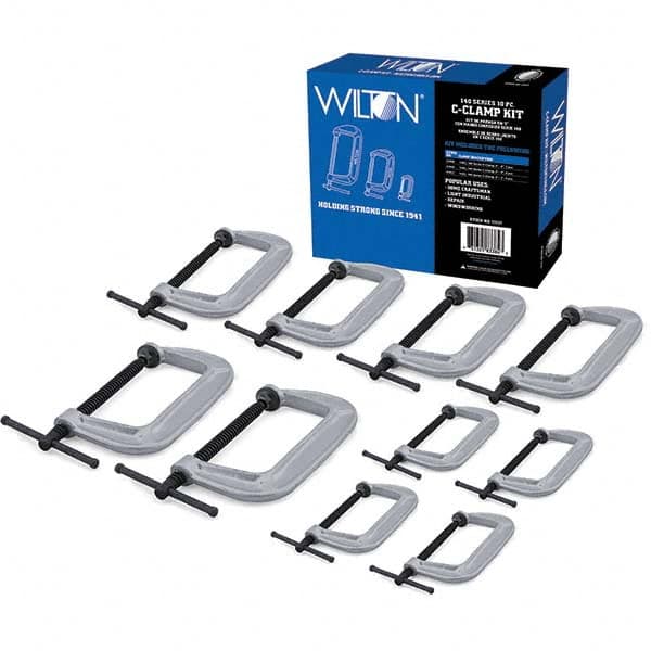 Wilton - C-Clamp & Cantilever Clamp Sets Clamp Type: Standard C-Clamp Type: Adjustable Clamp Set - Strong Tooling