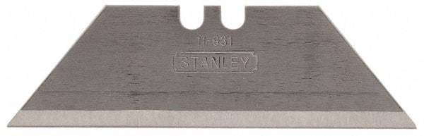 Stanley - 100 Piece Carbon Steel Utility Knife Blade - 2-7/16" OAL, 0.035" Blade Thickness - Strong Tooling