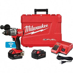 Milwaukee Tool - 18 Volt 1/2" Chuck Pistol Grip Handle Cordless Drill - 0-2000 RPM, Keyless Chuck, Reversible, 2 Lithium-Ion Batteries Included - Strong Tooling