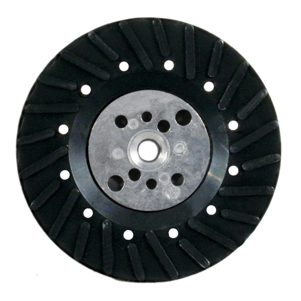 Disc Backing Pads; Pad Diameter (Inch): 4; Backing Pad Type: Conversion Kit; Maximum Rpm: 15250.000; Mount Type: Lock-Nut; Center Hole Size (Inch): 7/8; Contents: (1) Back-up Pad; (2) 50-Grit (Coarse) Fiber Discs; (1)M10 x 1.50 Locknut; (1) M10 x 1.25 Loc