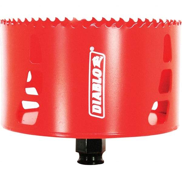 Freud - 4-1/2" Diam, 2-3/8" Cutting Depth, Hole Saw - Bi-Metal Saw, Toothed Edge - Strong Tooling