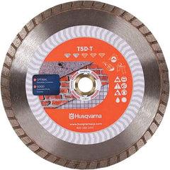 Husqvarna - 7" Diam, 5/8 & 7/8" Arbor Hole Diam, Continuous Edge Tooth Wet & Dry Cut Saw Blade - Diamond-Tipped, Fast Cutting & Smooth Action, Standard Round Arbor - Strong Tooling