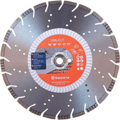 Husqvarna - 4-1/2" Diam, 5/8 & 7/8" Arbor Hole Diam, Continuous Edge Tooth Wet & Dry Cut Saw Blade - Diamond-Tipped, Fast Cutting Action, Standard Round Arbor - Strong Tooling