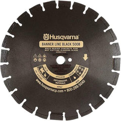 Husqvarna - 24" Diam, 1" Arbor Hole Diam, Continuous Edge Tooth Wet & Dry Cut Saw Blade - Diamond-Tipped, General Purpose Action, Standard Round Arbor - Strong Tooling