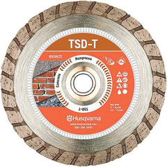 Husqvarna - 10" Diam, 5/8 & 7/8" Arbor Hole Diam, Continuous Edge Tooth Wet & Dry Cut Saw Blade - Diamond-Tipped, Fast Cutting & Smooth Action, Standard Round Arbor - Strong Tooling