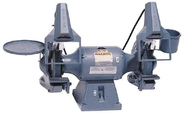 Baldor - 8" Wheel Diam x 1" Wheel Width, 3/4 hp Grinder - 3/4" Arbor Hole Diam, 1 Phase, 1,800 Max RPM, 115/230 Volts - Strong Tooling