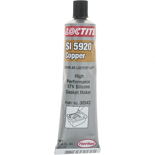 Loctite - 70 oz Tube Copper (Color) RTV Silicone Gasket Sealant - 24 hr Full Cure Time - Strong Tooling