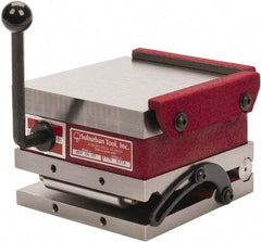 Suburban Tool - 6" Long x 6" Wide x 4-1/4" High, Fine Pole, Steel Sine Plate & Magnetic Chuck Combo - 0.0002" Tolerance, Square to 0.0002", (2) Rails & Handle - Strong Tooling