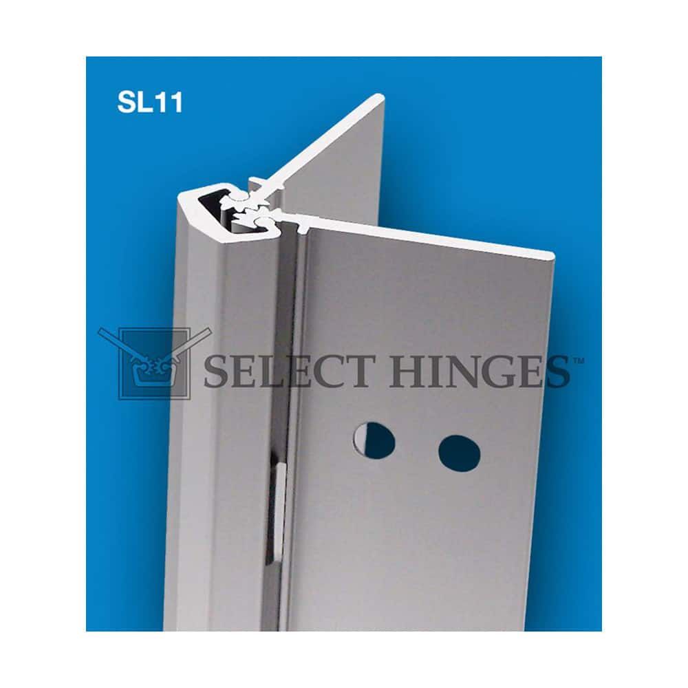 Piano Hinge: Flush Aluminum, Anodized Finish