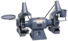 Baldor - 10" Wheel Diam x 1" Wheel Width, 1 hp Grinder - 7/8" Arbor Hole Diam, 1 Phase, 1,800 Max RPM, 115/230 Volts - Strong Tooling