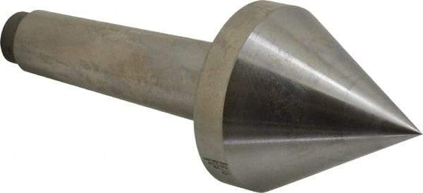 Riten - 2-3/4" Head Diam, Hardened Tool Steel Pipe Nose Point Solid Dead Center - 4MT Morse Taper, 2-3/4" Point Diam, 2.37" Point Length - Strong Tooling