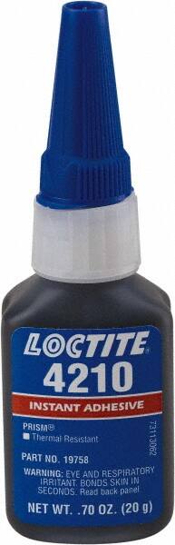 Loctite - 20 Gal Bottle Black Instant Adhesive - 24 hr Full Cure Time - Strong Tooling